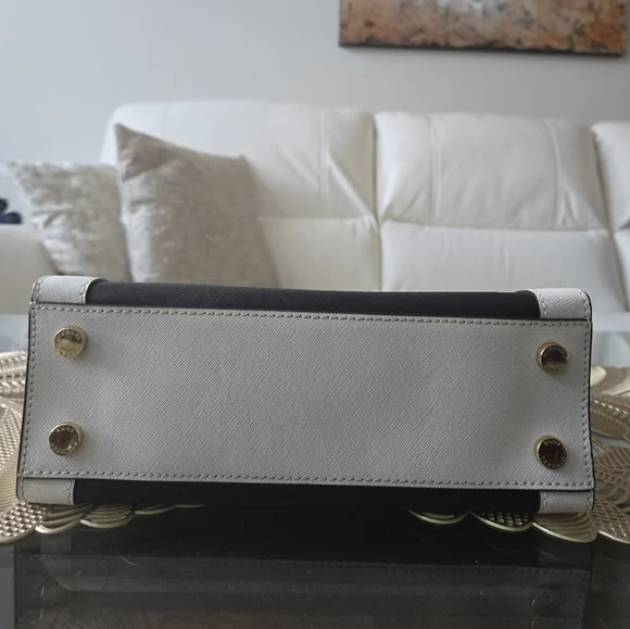 Michael Kors Black and White Satchel - Picture 4 of 10